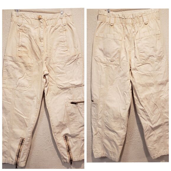 Urban Outfitters Pants - BDG Urban Outfitters Jean Joggers Womens Size S-P Cream Retro 90s Cargo Pocket